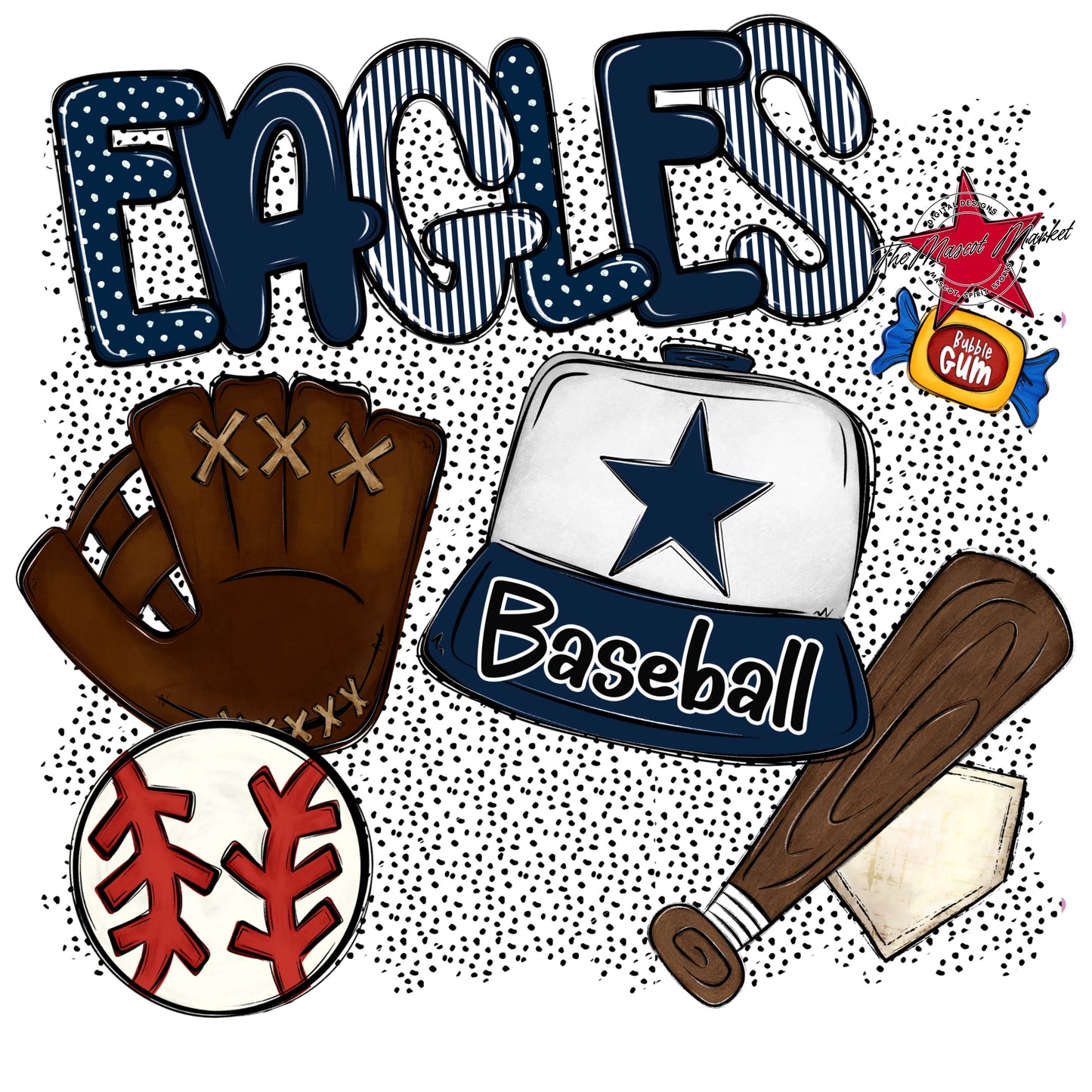 Eagles Baseball Spirit-Navy