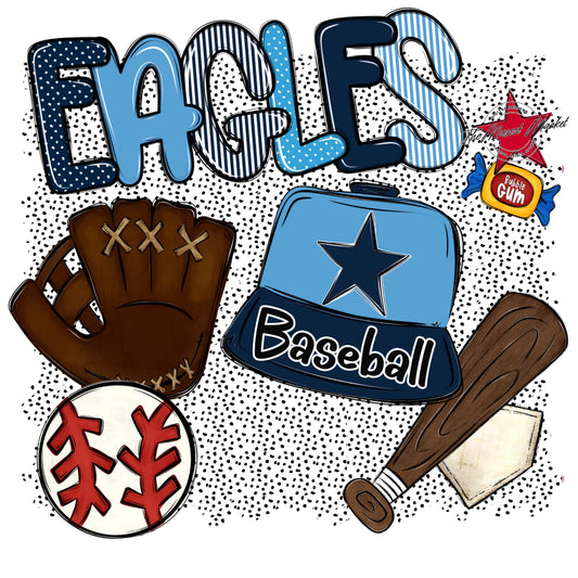 Eagles Baseball Spirit-Navy & Carolina Blue