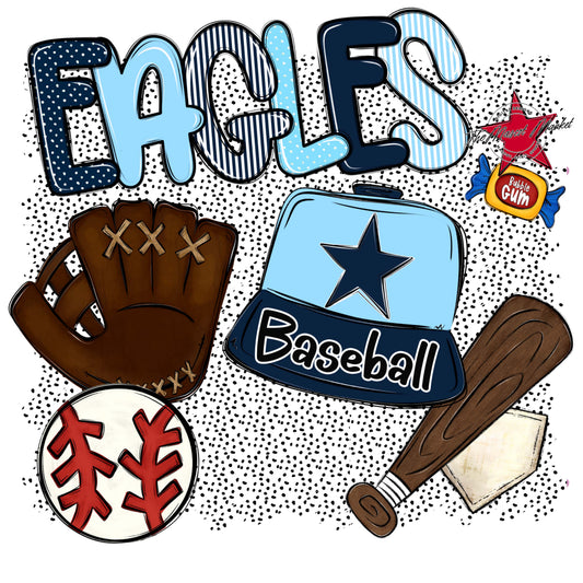 Eagles Baseball Spirit-Navy & Columbia Blue