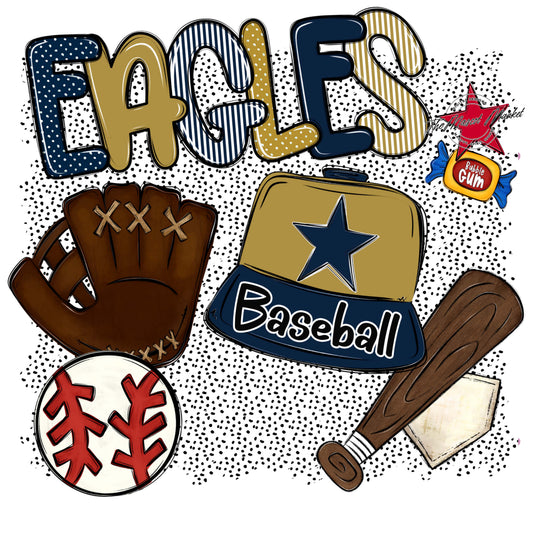 Eagles Baseball Spirit-Navy & Gold