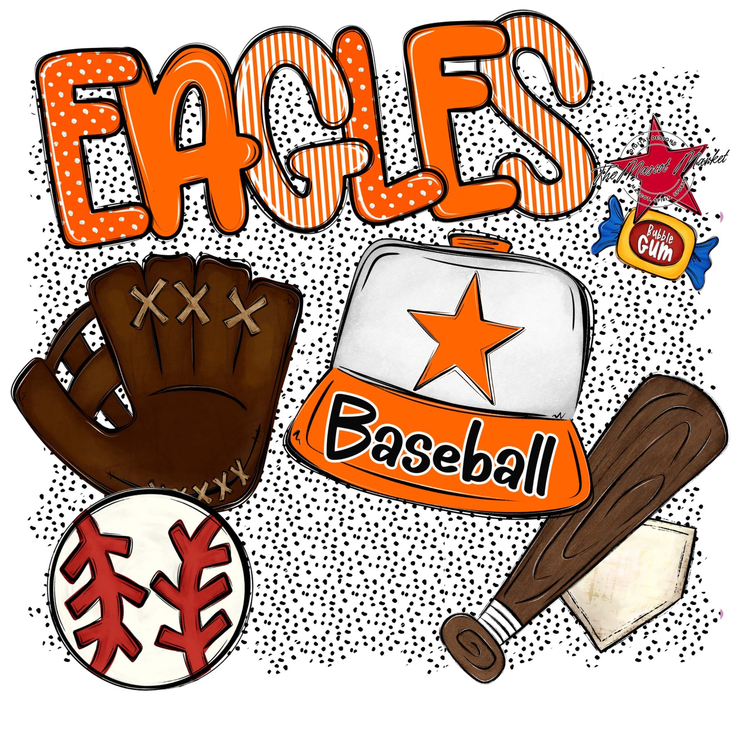 Eagles Baseball Spirit-Orange