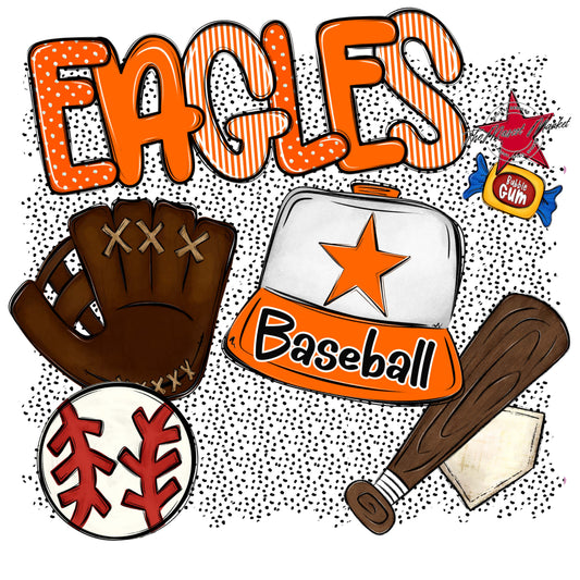 Eagles Baseball Spirit-Orange