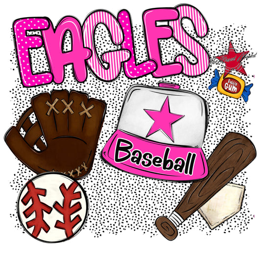 Eagles Baseball Spirit-Pink