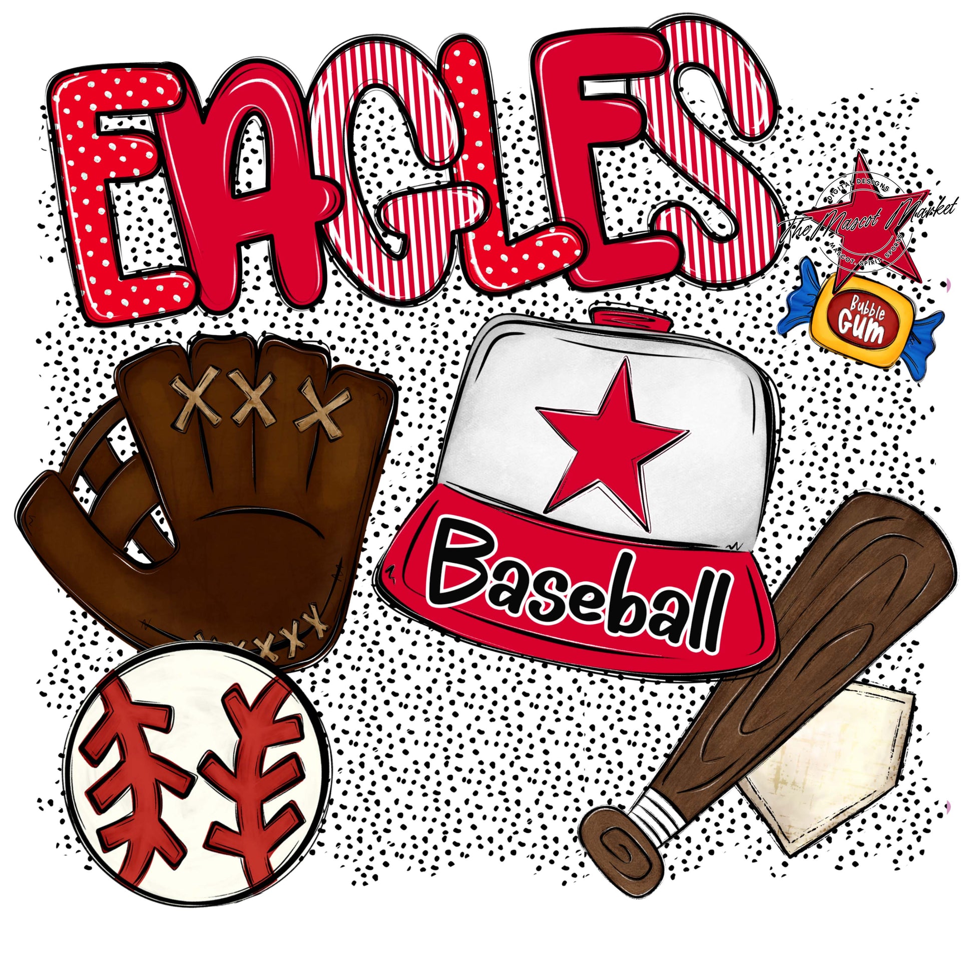 Eagles Baseball Spirit-Red