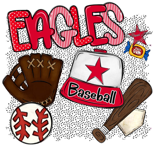 Eagles Baseball Spirit-Red