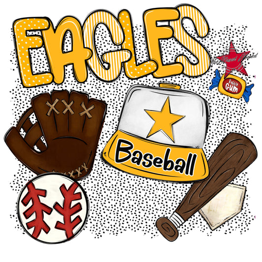 Eagles Baseball Spirit-Yellow