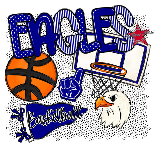 Eagles Basketball Spirit-Blue