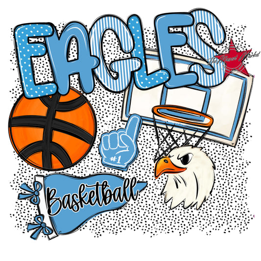 Eagles Basketball Spirit-Carolina Blue