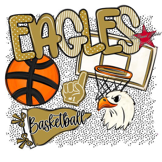 Eagles Basketball Spirit-Gold