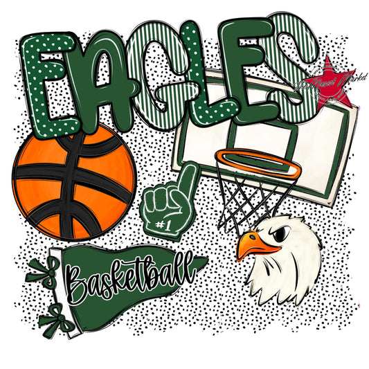Eagles Basketball Spirit-Green