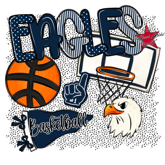 Eagles Basketball Spirit-Navy