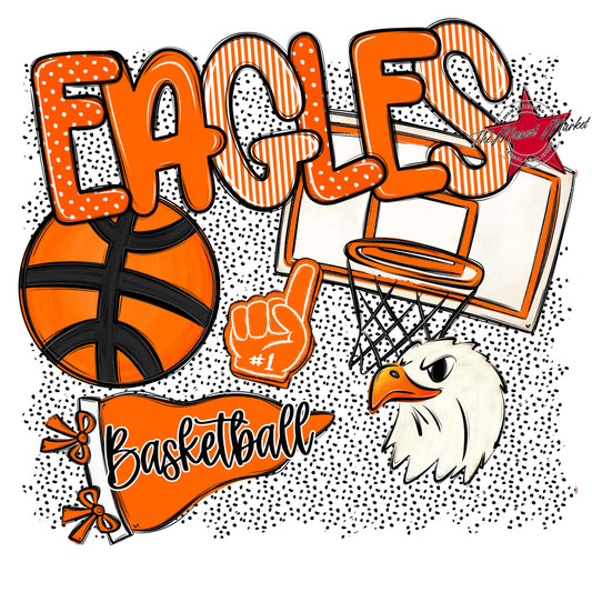 Eagles Basketball Spirit-Orange