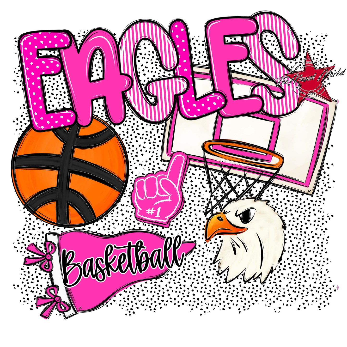 Eagles Basketball Spirit-Pink