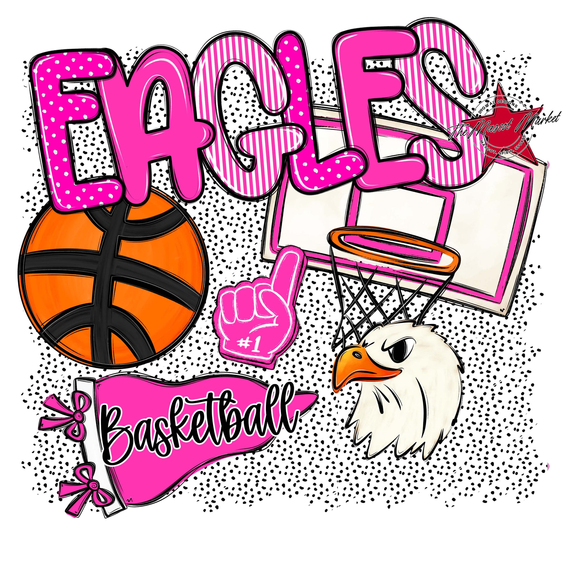 Eagles Basketball Spirit-Pink
