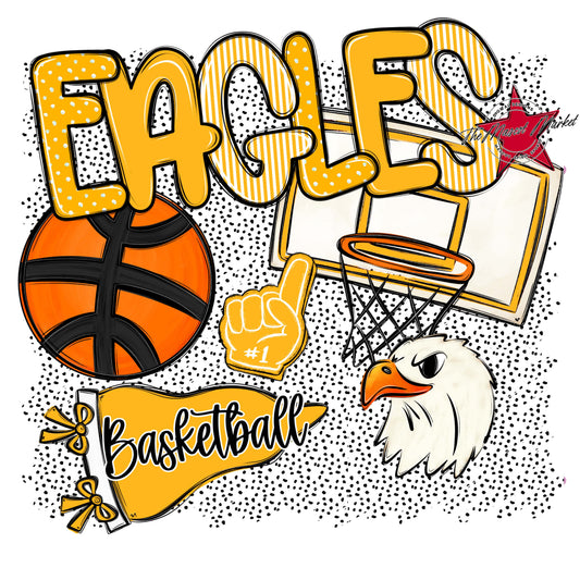 Eagles Basketball Spirit-Yellow