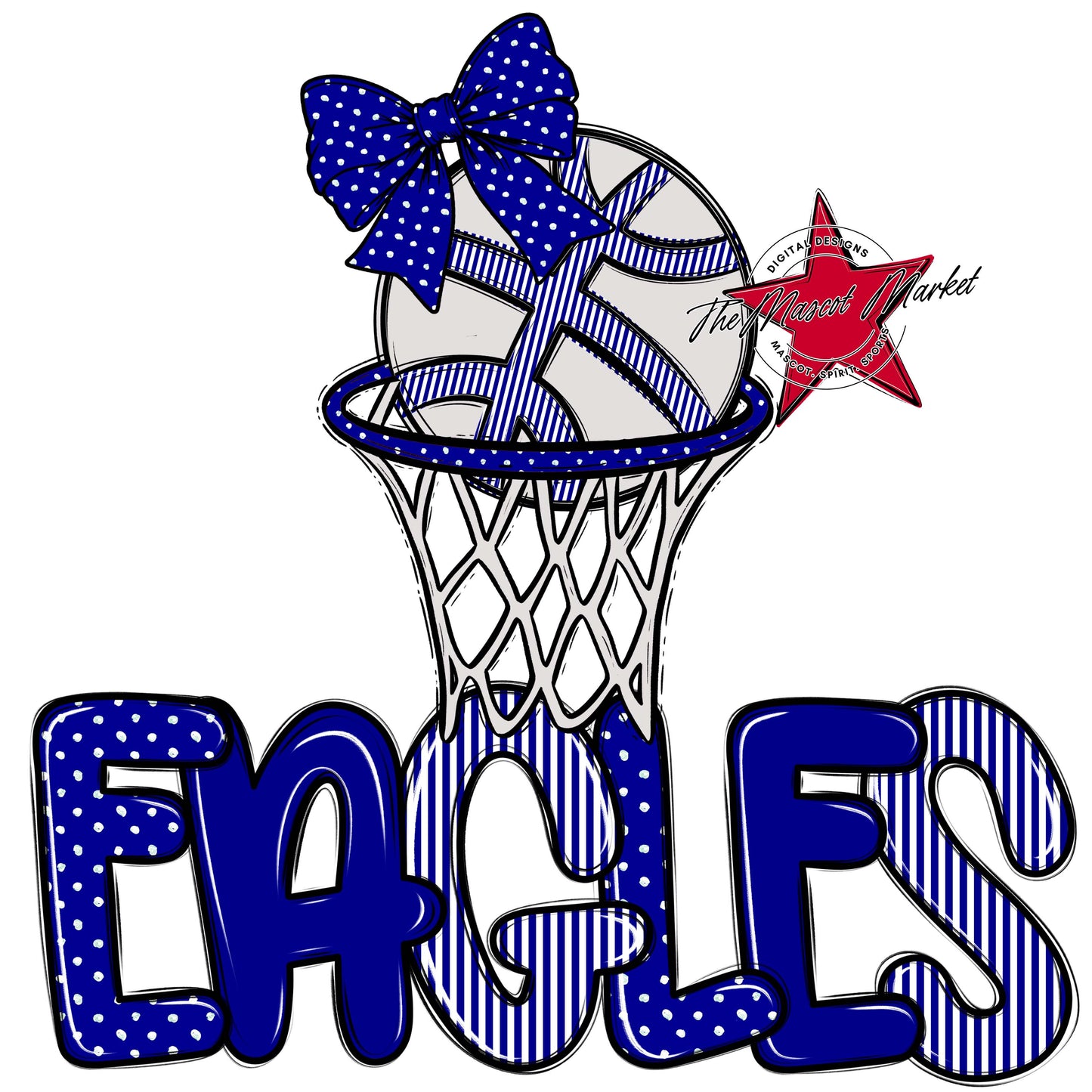Eagles Basketball Spirit Design-Blue