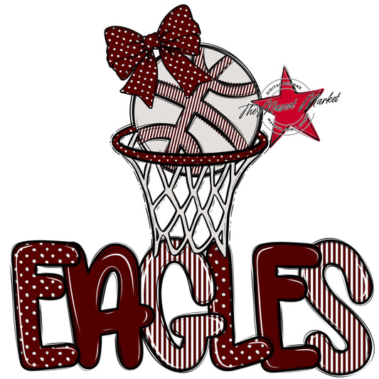 Eagles Basketball Spirit Design-Maroon