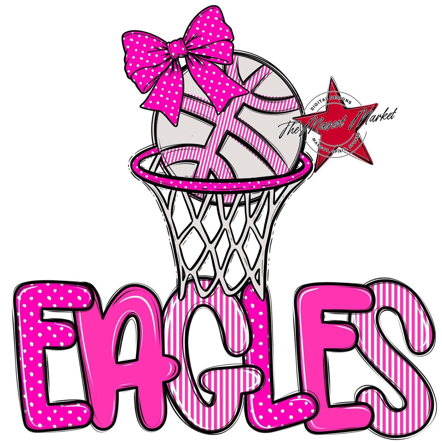 Eagles Basketball Spirit Design-Pink
