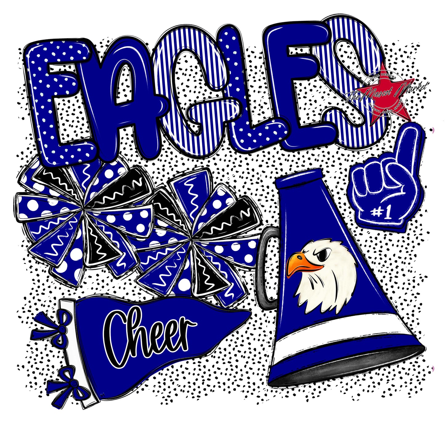 Eagles Cheer Spirit-Blue