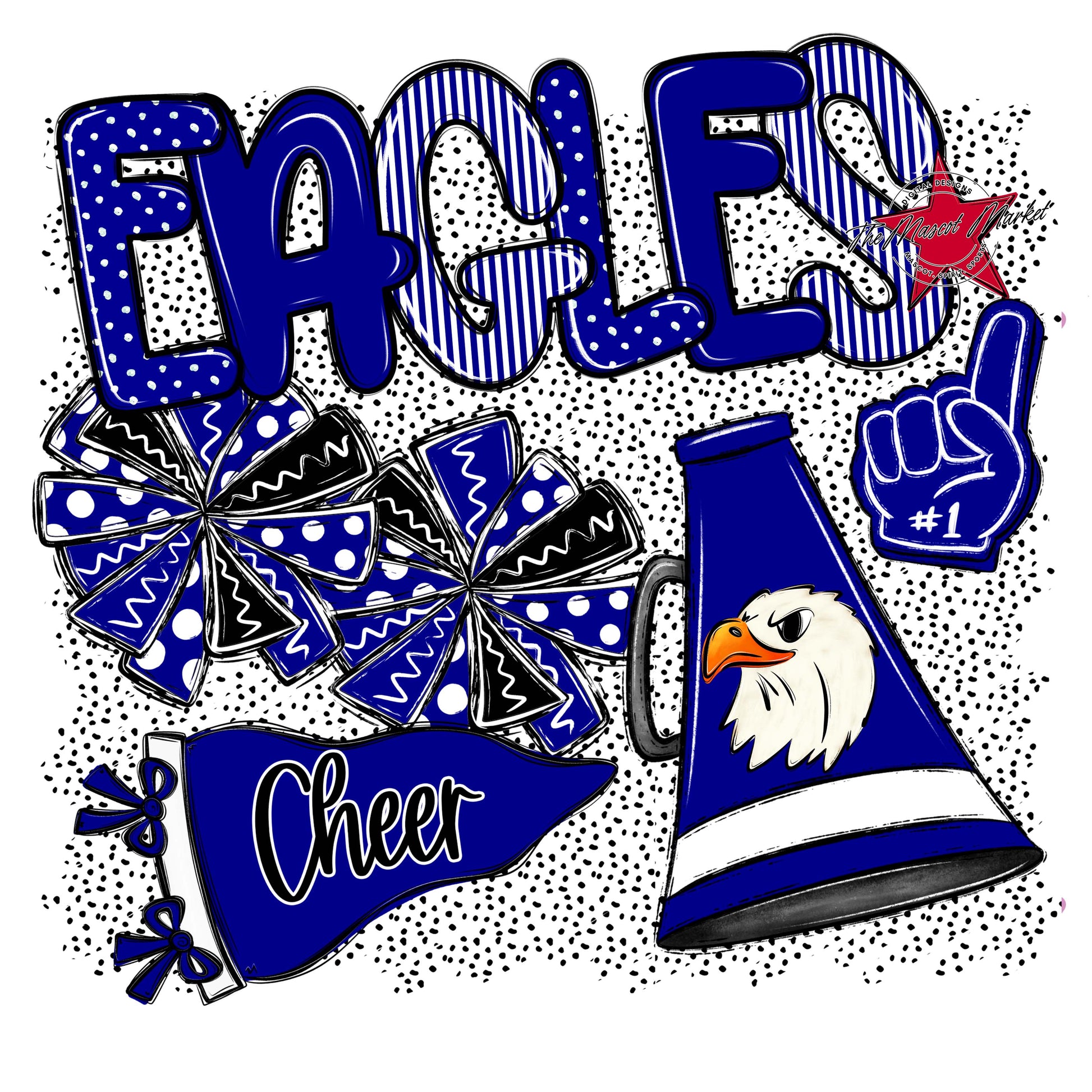 Eagles Cheer Spirit-Blue