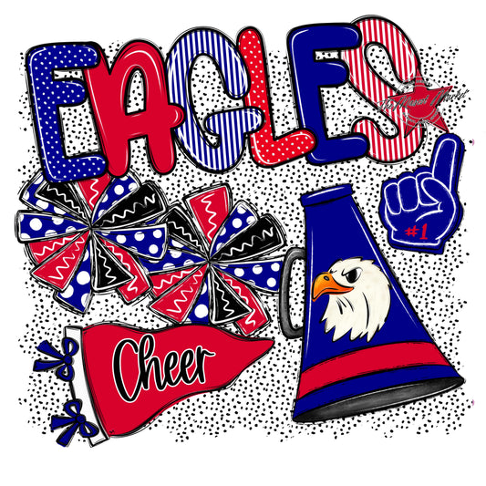 Eagles Cheer Spirit-Blue & Red
