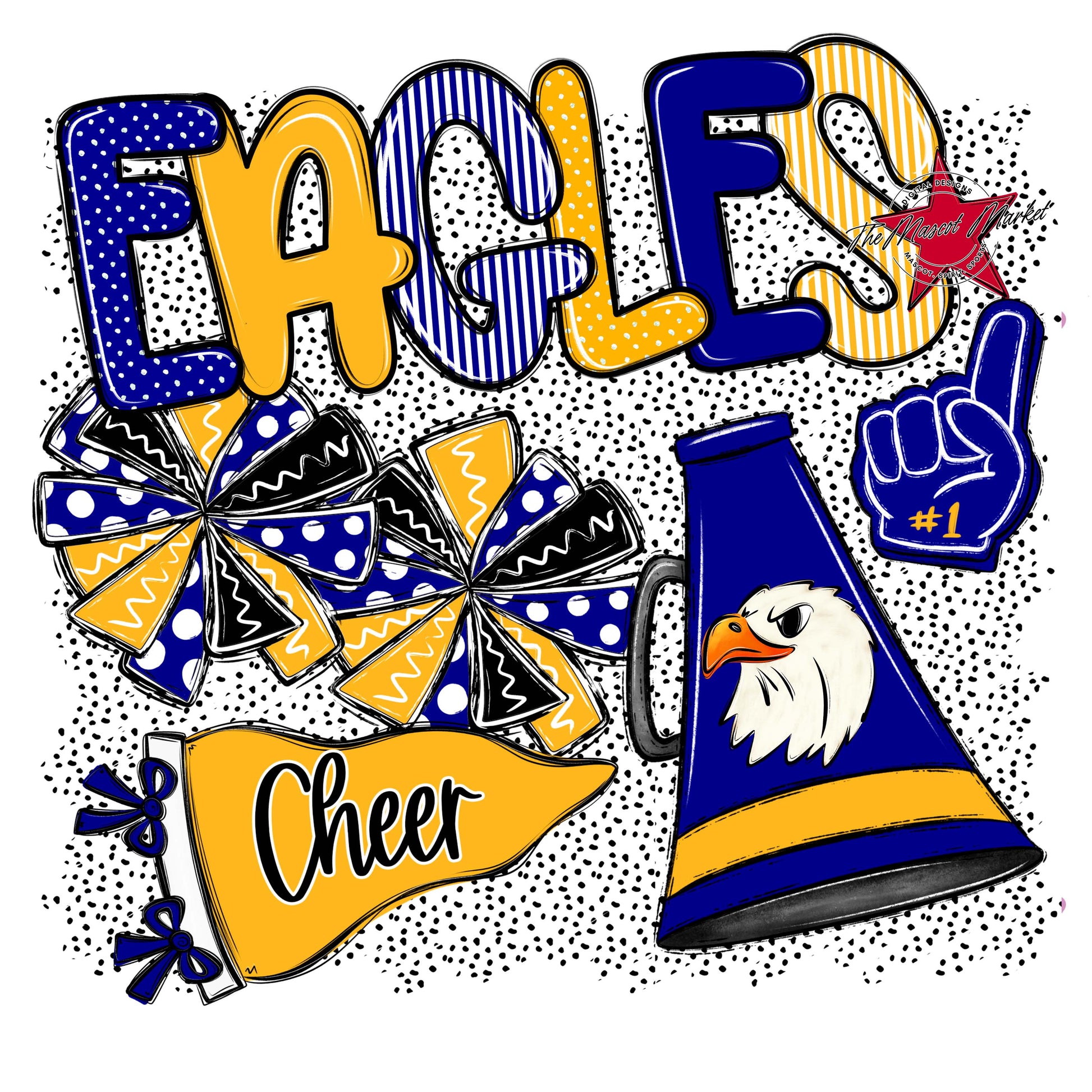 Eagles Cheer Spirit-Blue & Yellow