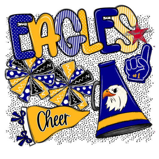 Eagles Cheer Spirit-Blue & Yellow