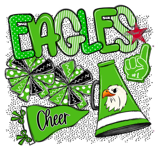 Eagles Cheer Spirit-Bright Green