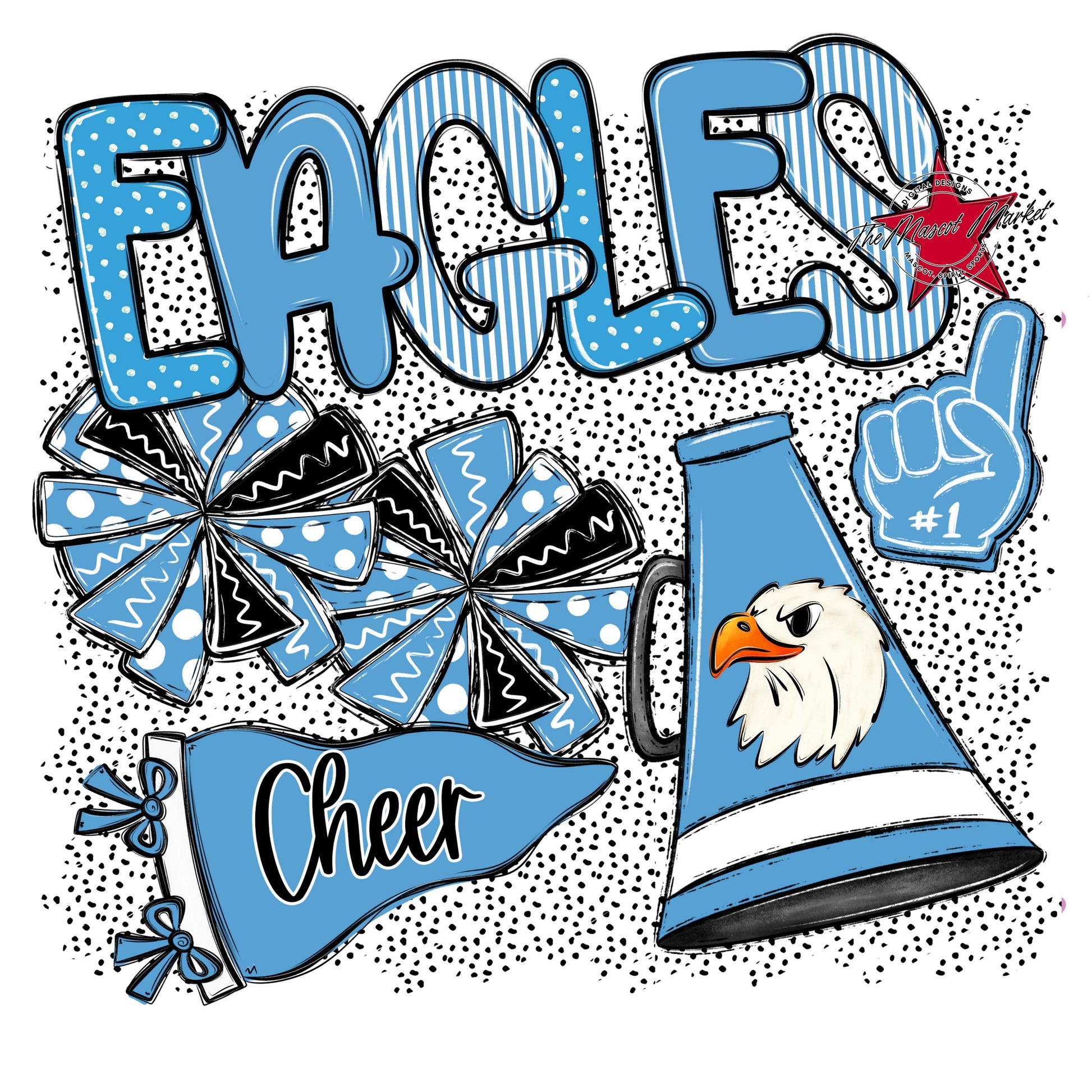 Eagles Cheer Spirit-Carolina Blue