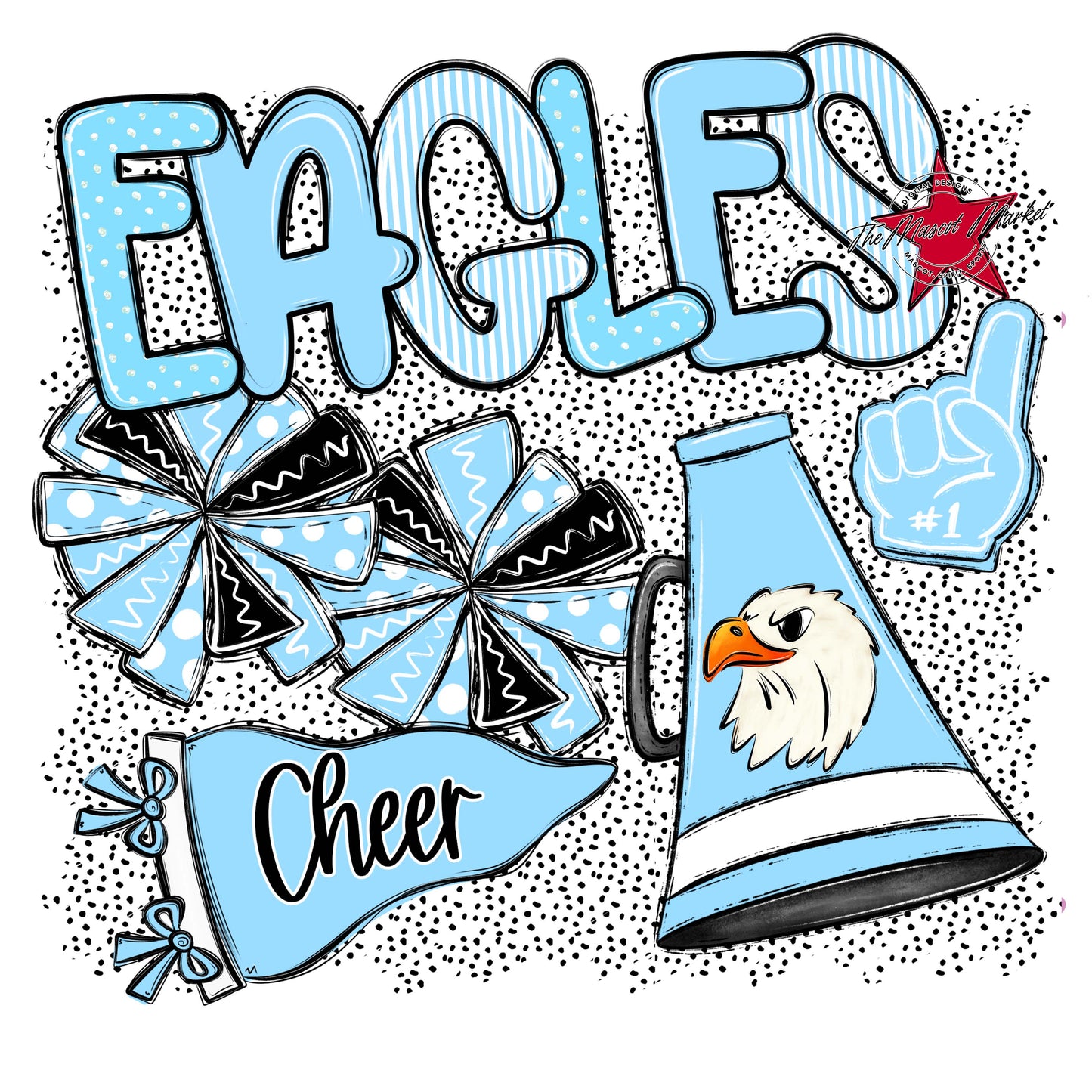 Eagles Cheer Spirit-Columbia Blue