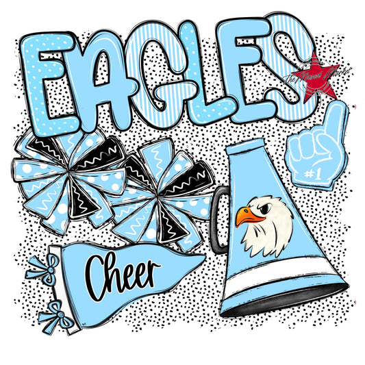 Eagles Cheer Spirit-Columbia Blue