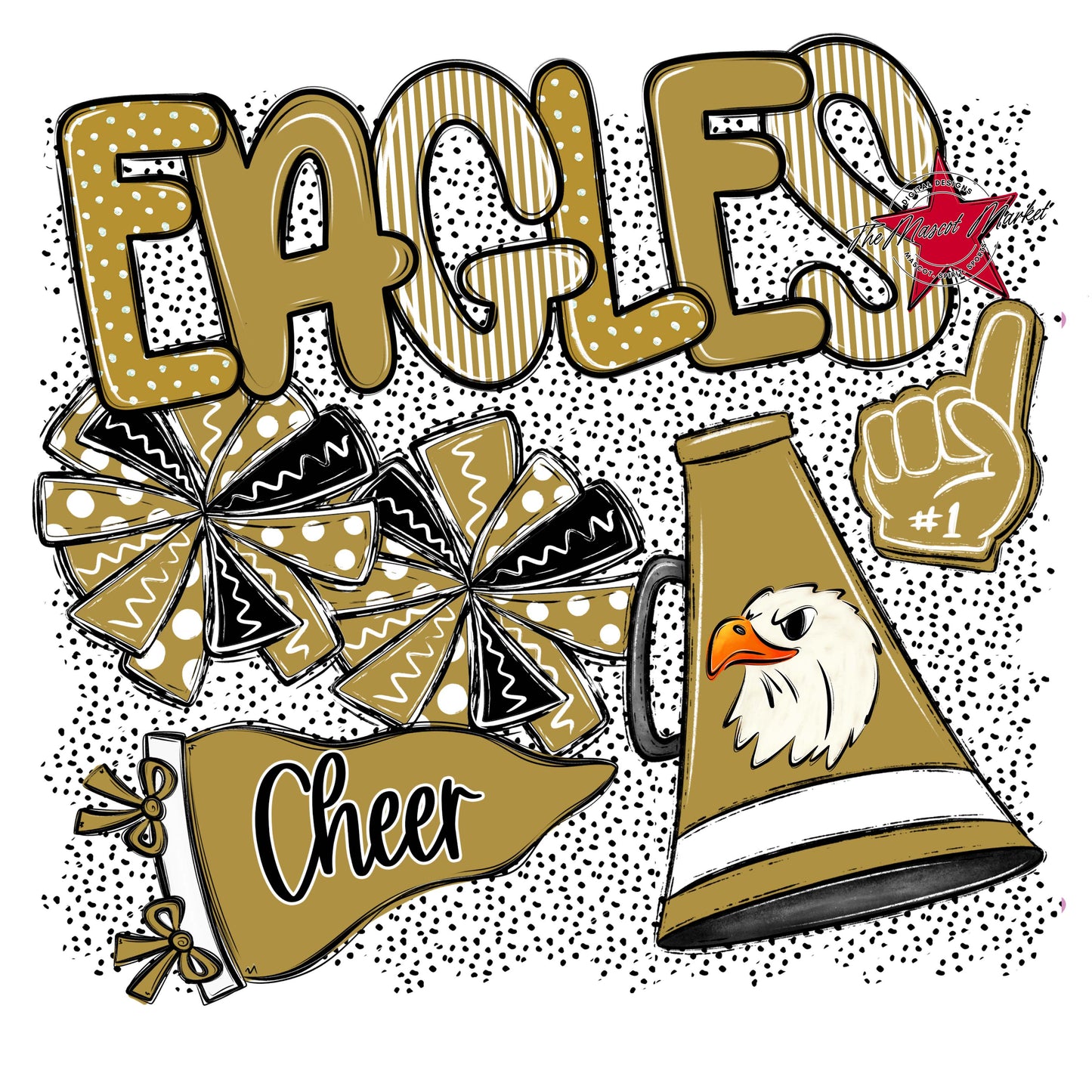 Eagles Cheer Spirit-Gold