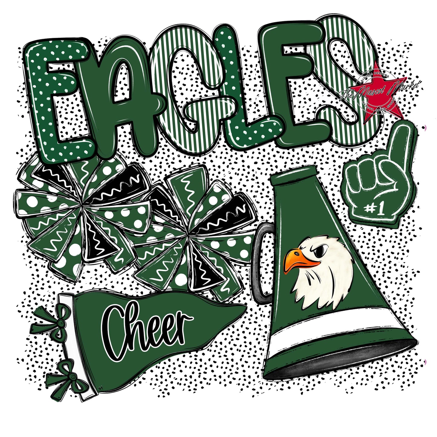 Eagles Cheer Spirit-Green