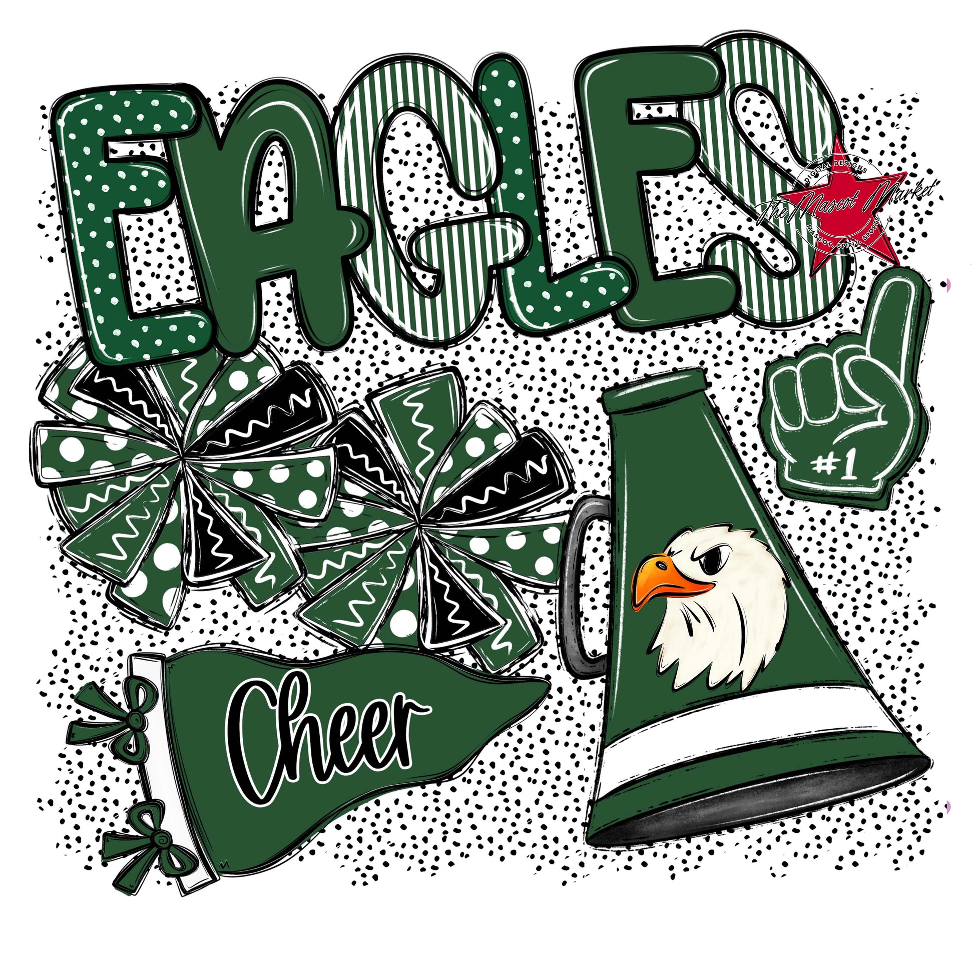 Eagles Cheer Spirit-Green