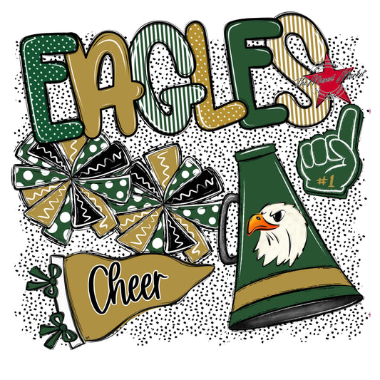 Eagles Cheer Spirit-Green & Gold
