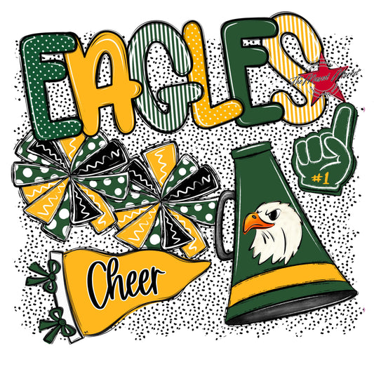 Eagles Cheer Spirit-Green & Yellow