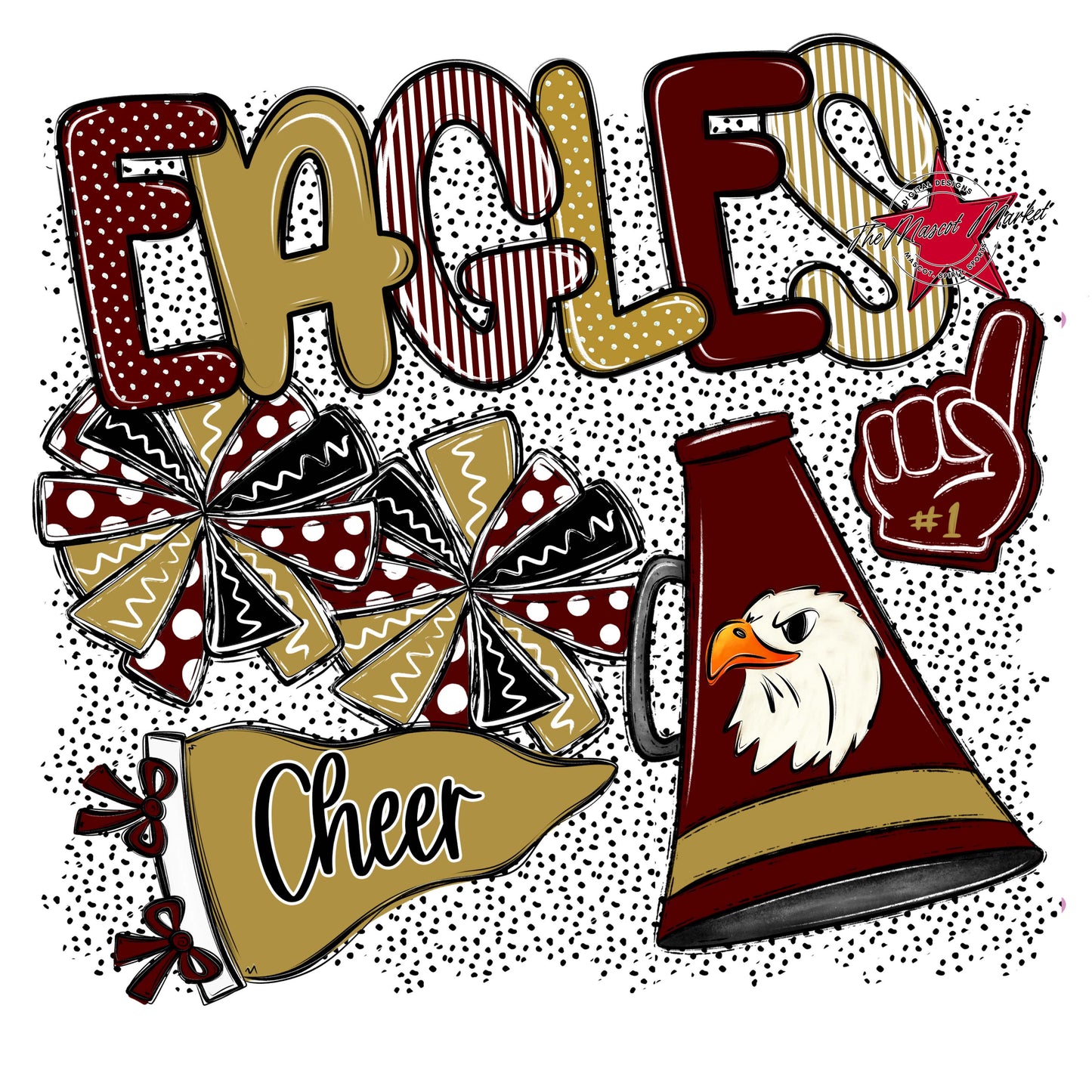 Eagles Cheer Spirit-Maroon & Gold
