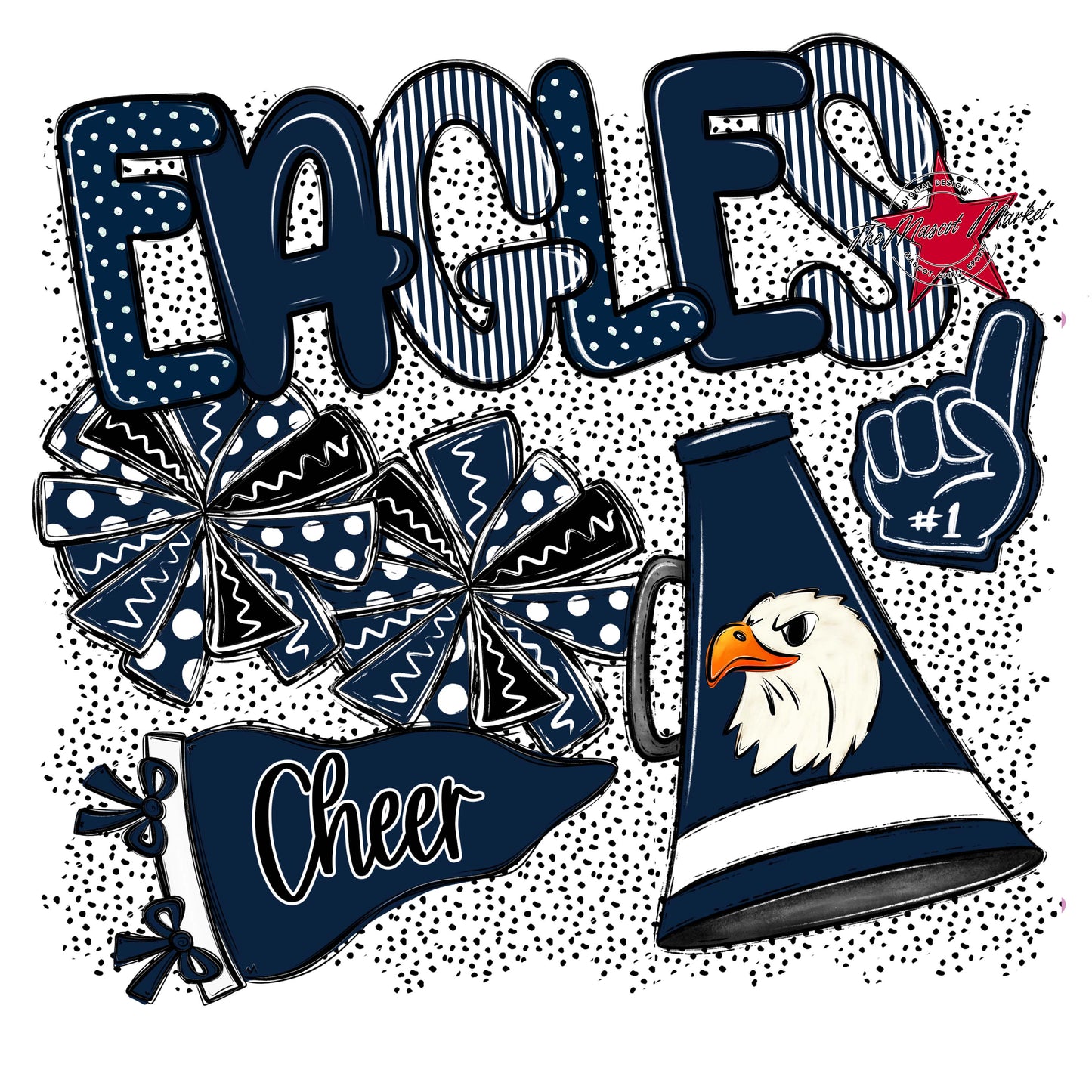 Eagles Cheer Spirit-Navy