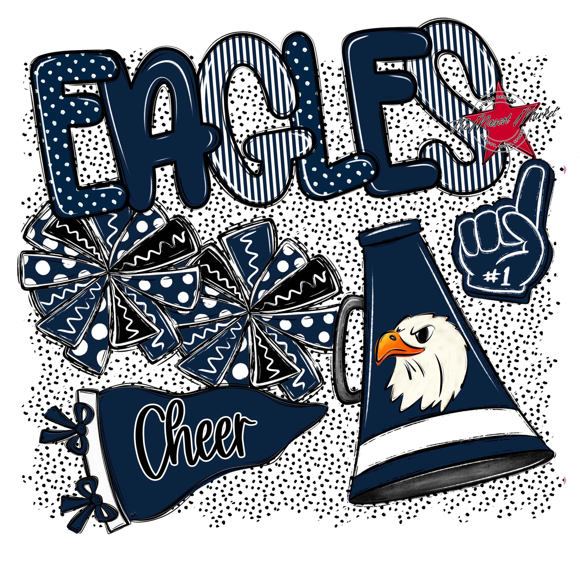Eagles Cheer Spirit-Navy