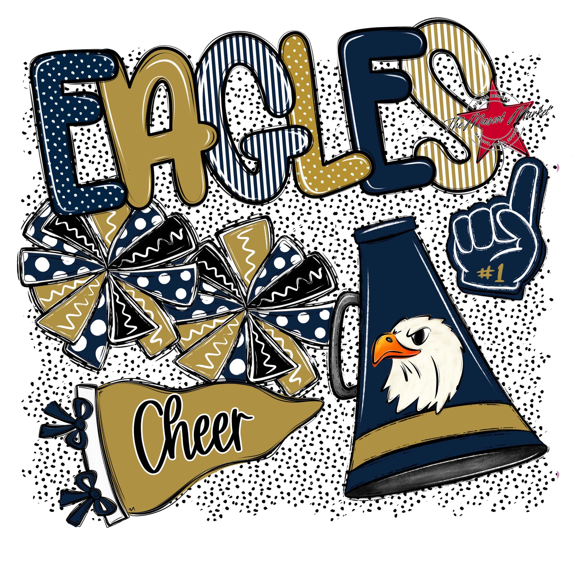 Eagles Cheer Spirit-Navy & Gold