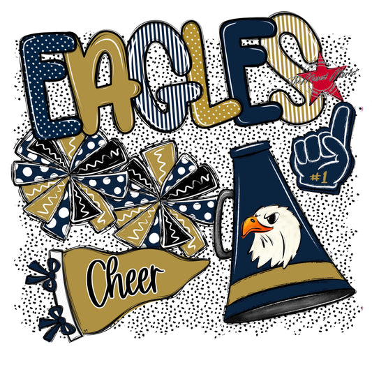 Eagles Cheer Spirit-Navy & Gold