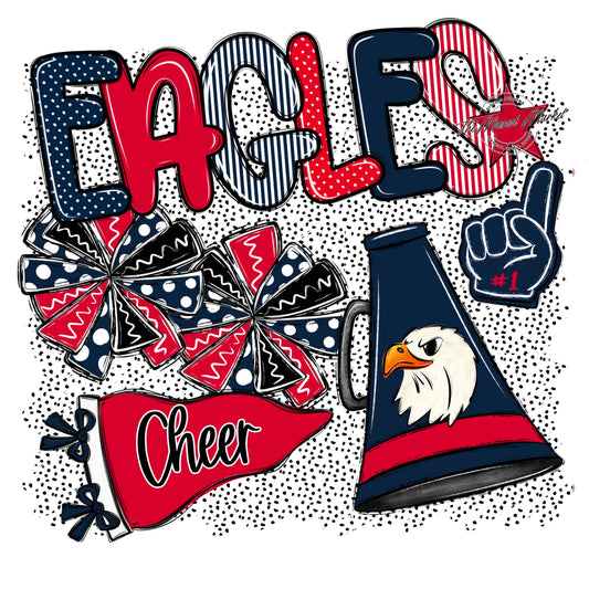 Eagles Cheer Spirit-Navy & Red