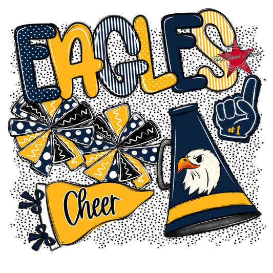 Eagles Cheer Spirit-Navy & Yellow