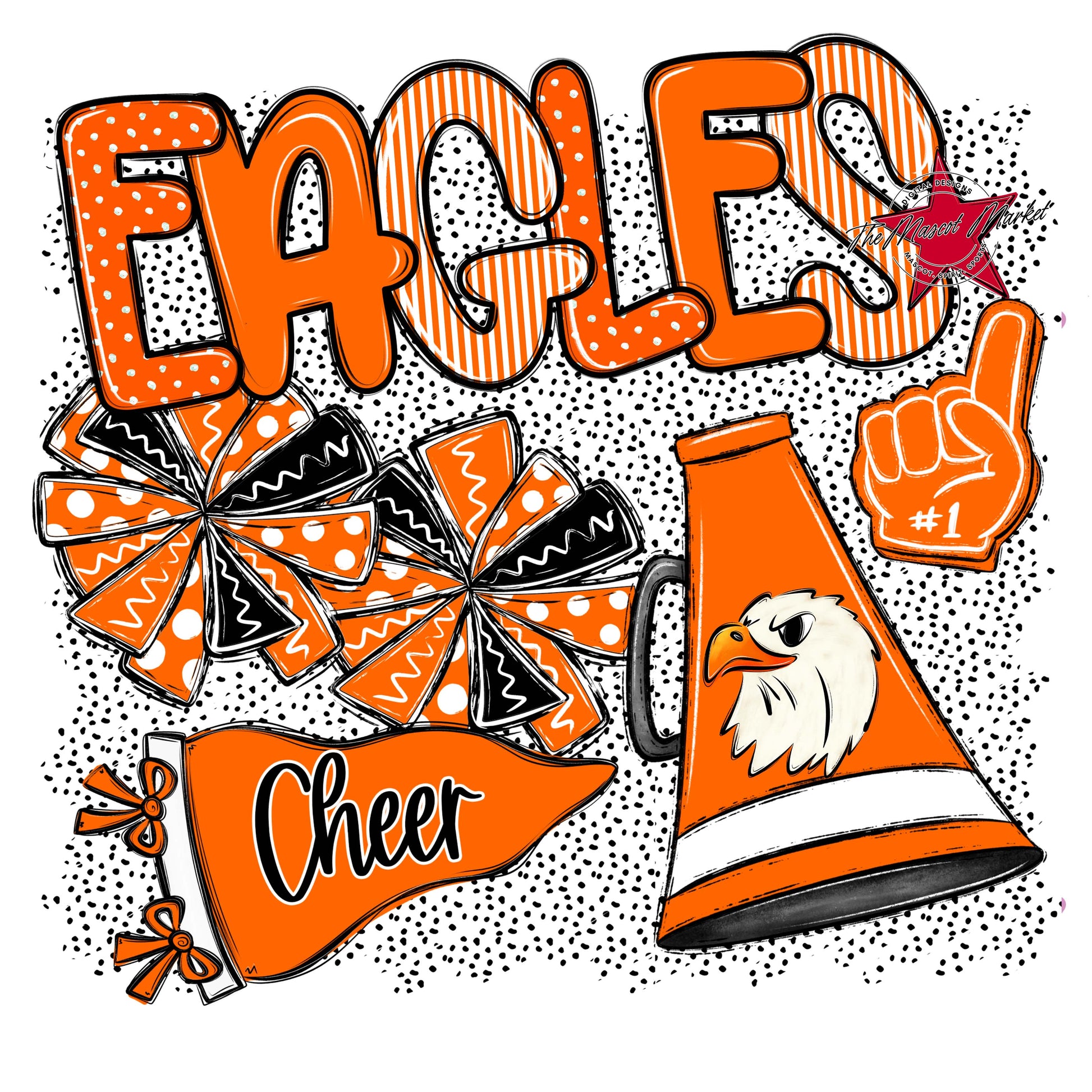 Eagles Cheer Spirit-Orange