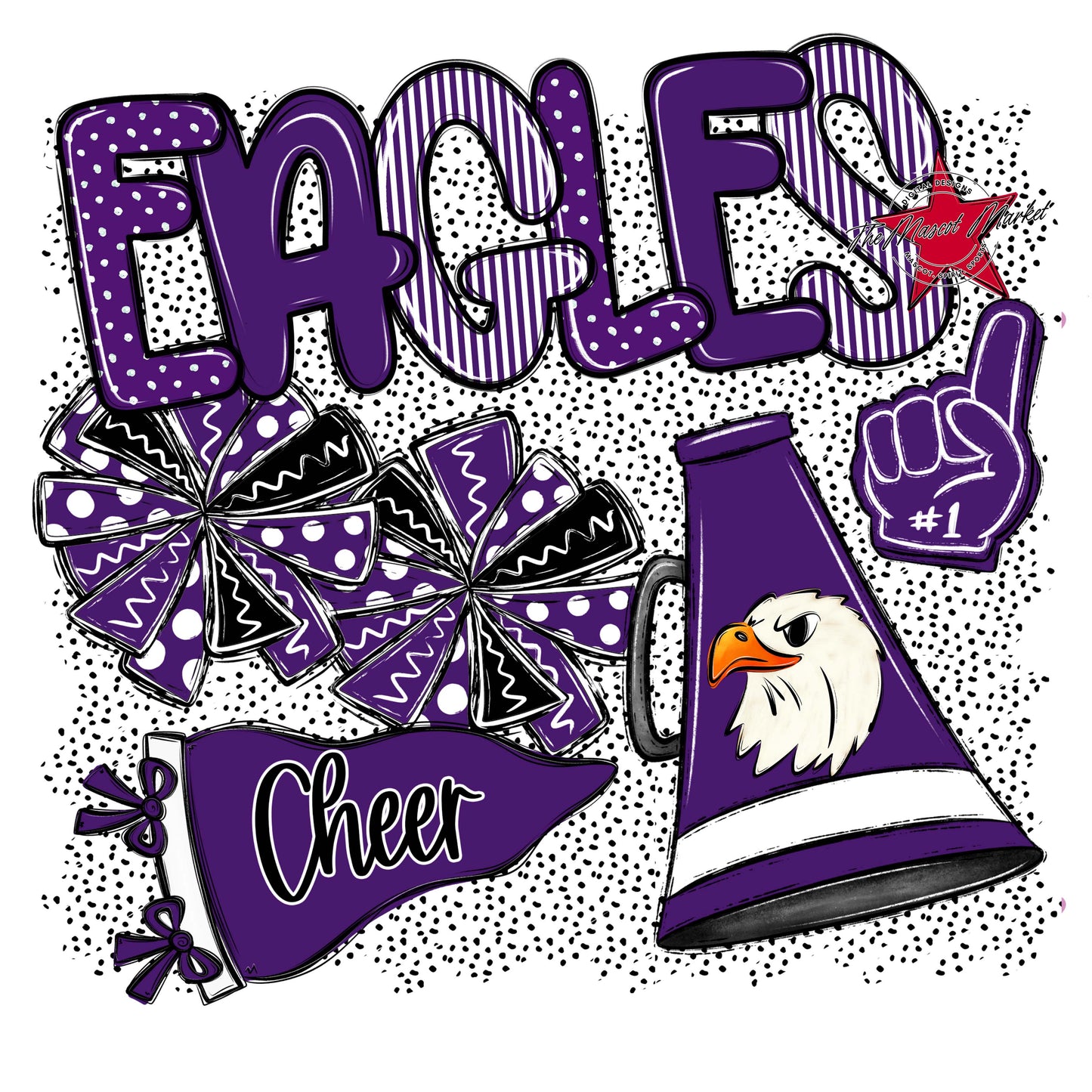 Eagles Cheer Spirit-Purple