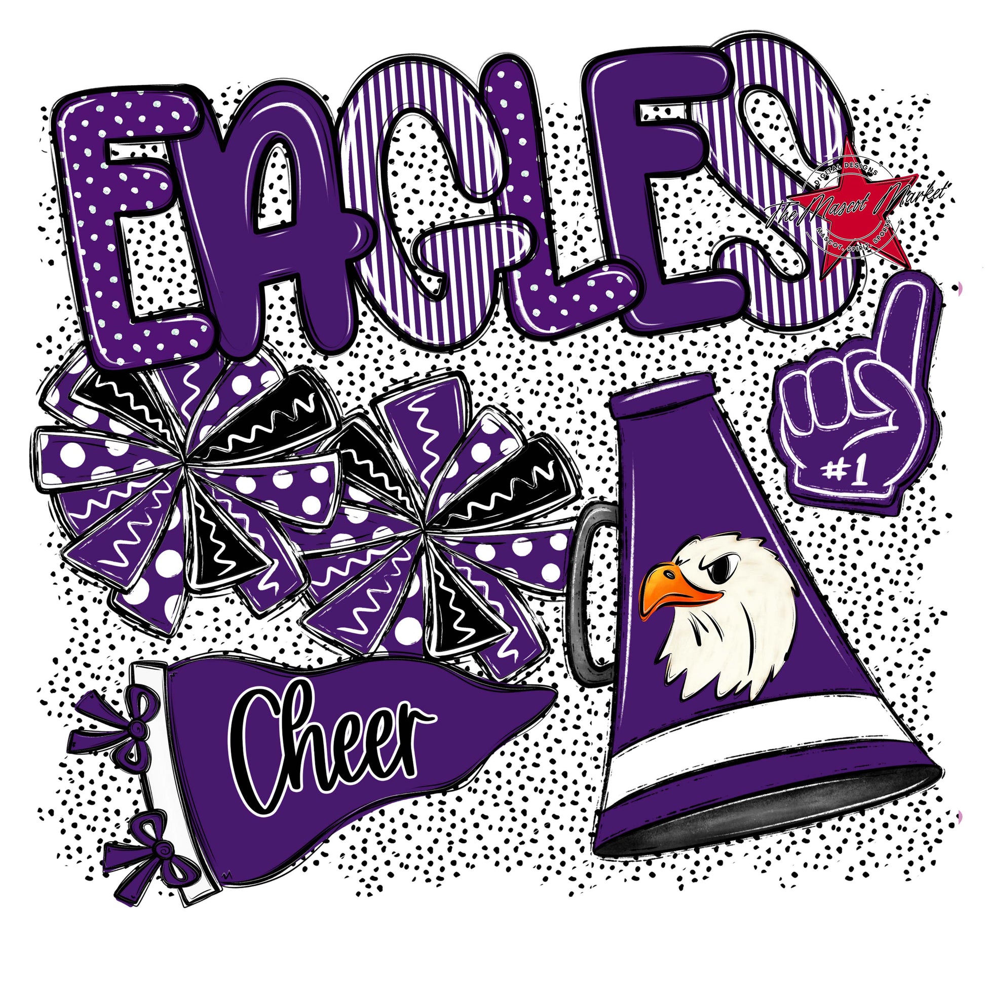 Eagles Cheer Spirit-Purple