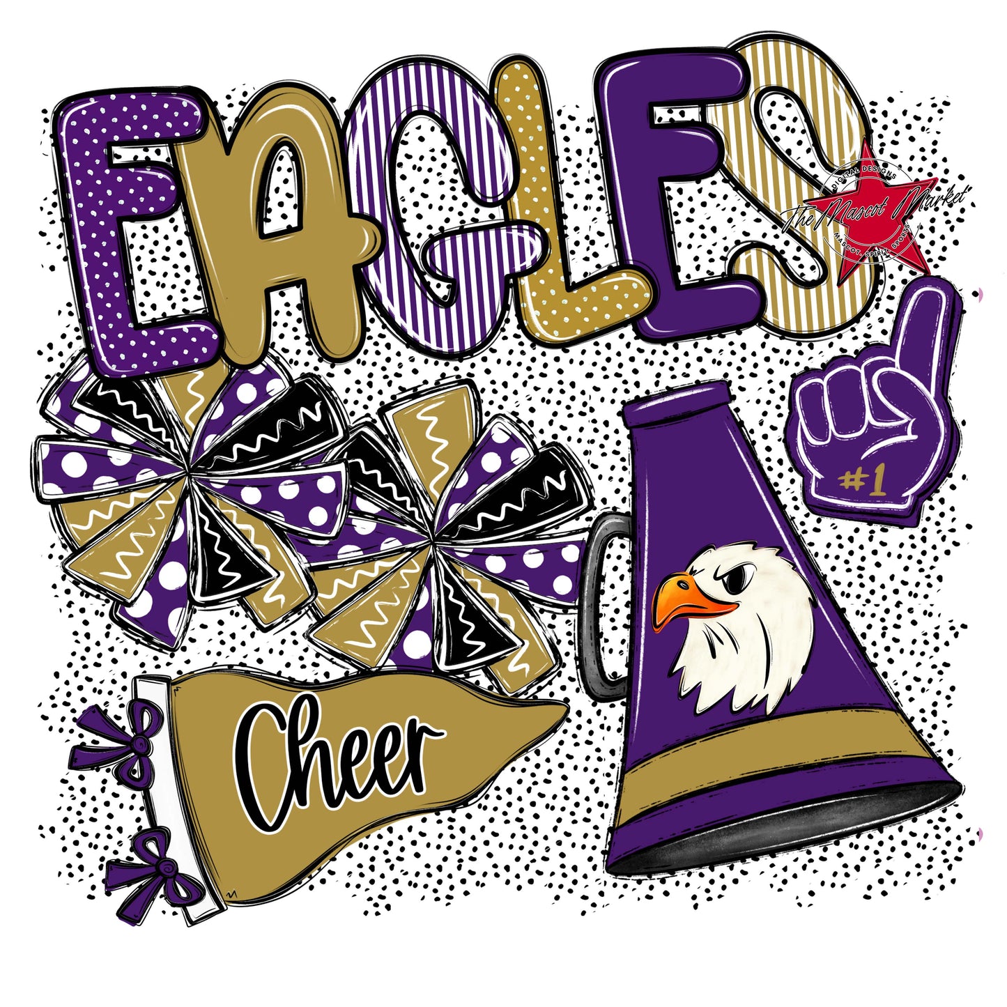Eagles Cheer Spirit-Purple & Gold
