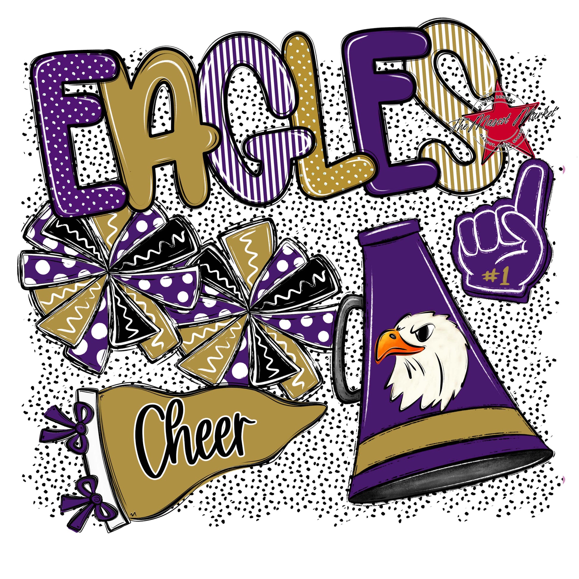 Eagles Cheer Spirit-Purple & Gold