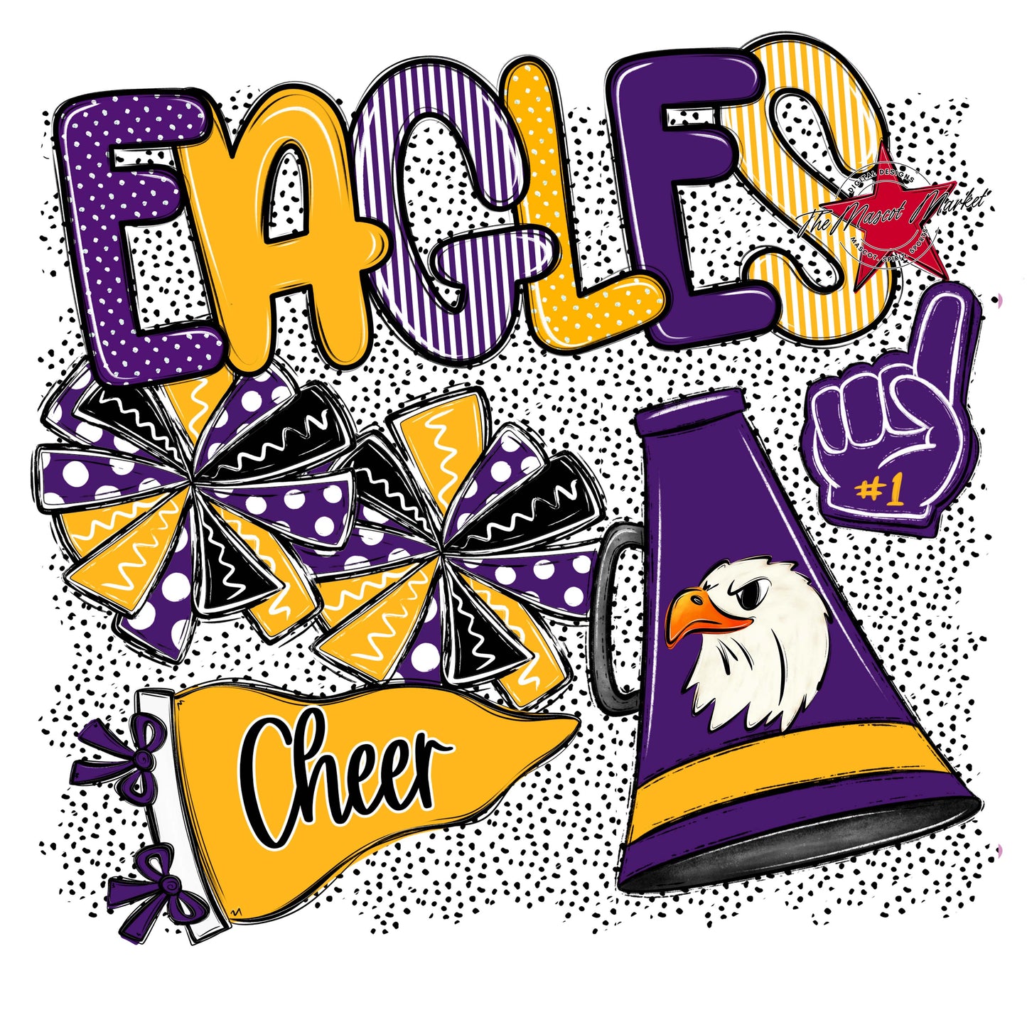 Eagles Cheer Spirit-Purple & Yellow