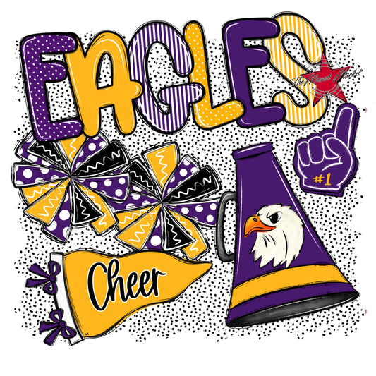 Eagles Cheer Spirit-Purple & Yellow